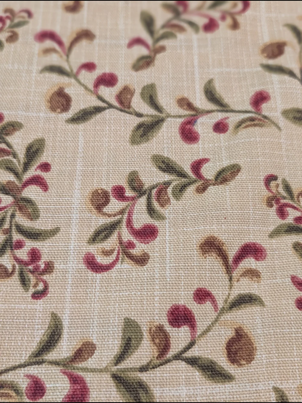 Better Homes & Gardens Cream Valances with Pink and Green Vine Accents Set Of 2